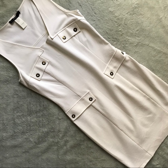 Les Copains Dresses & Skirts - Les Copains White Jersey Stretch Shift Dress